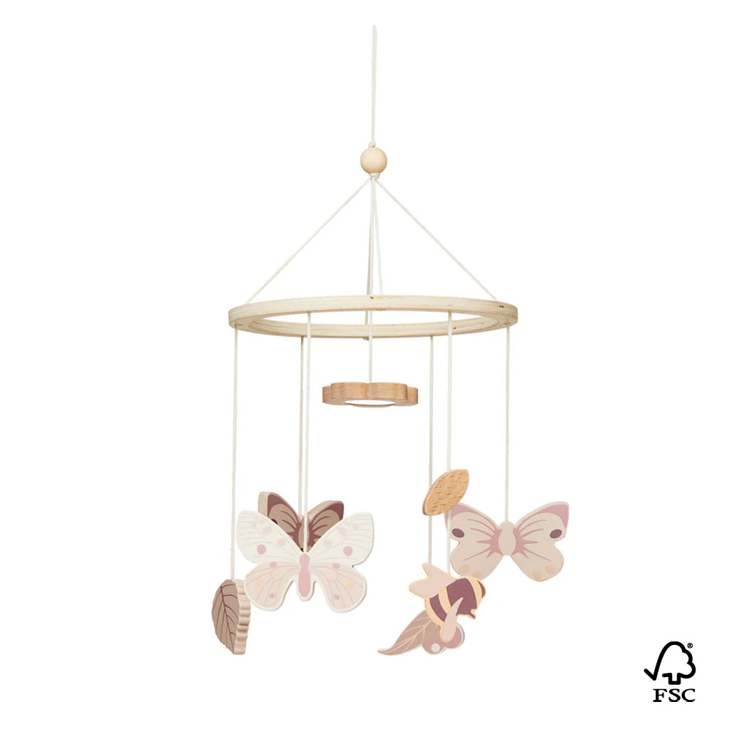 Mobile en bois, FSC 100% - Butterflies