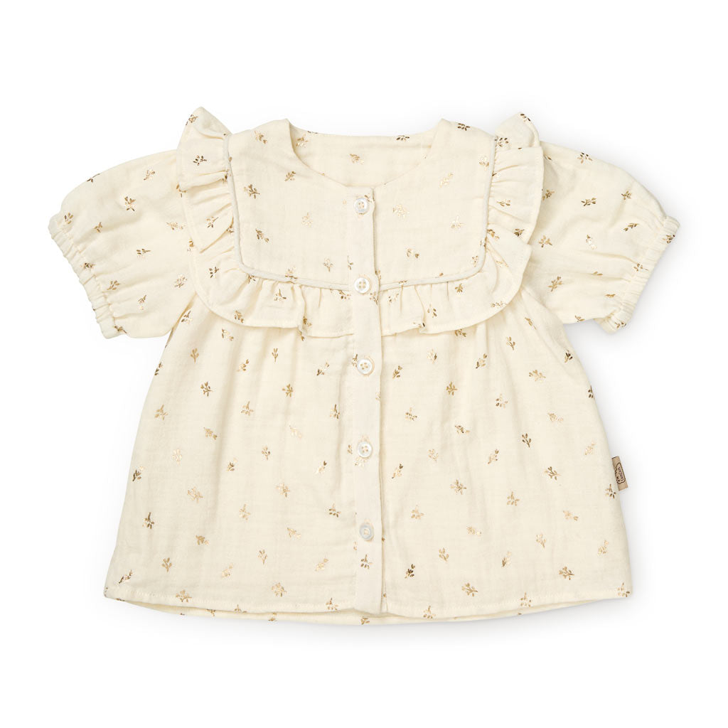 Blouse Cleo - GOTS - Gold Flower