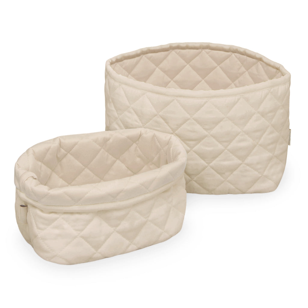 Paniers de rangement matelassés - Set de deux - OCS - Praline