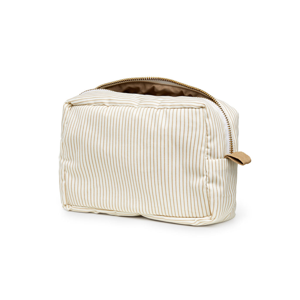 Petite trousse de maquillage - OCS Rayures marron