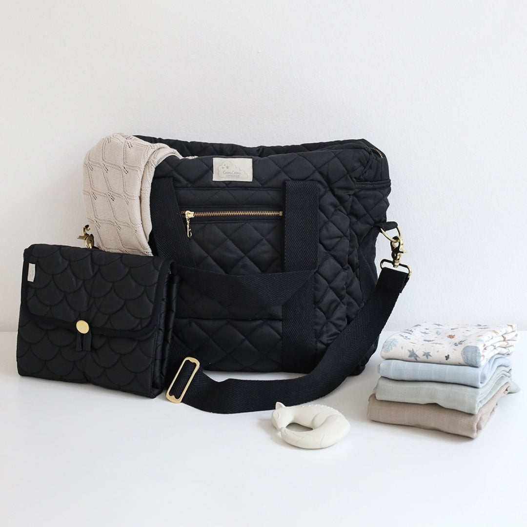 Changing Bag w/pram straps, Large - OCS - Black