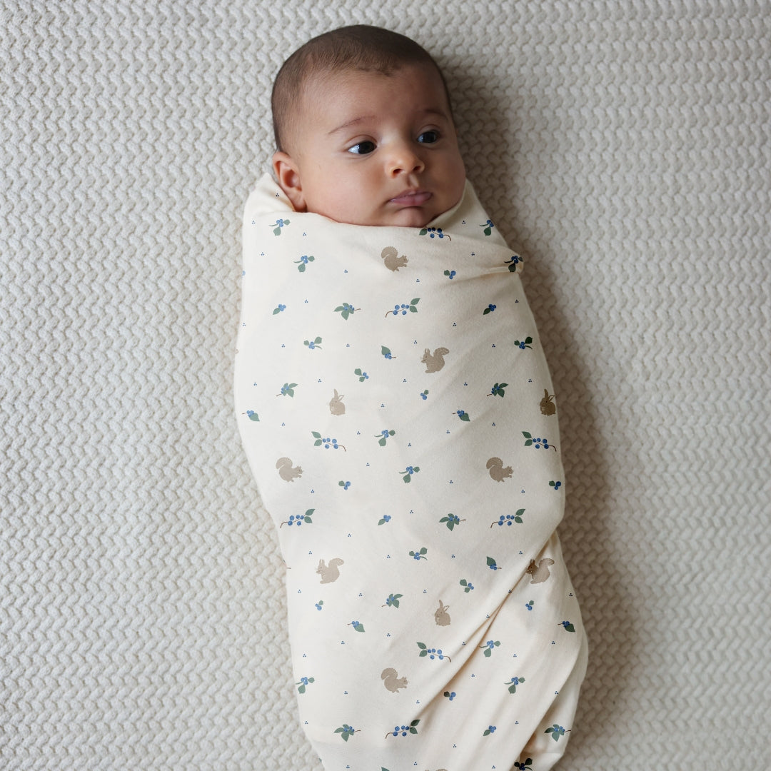 Jersey Swaddle - GOTS - Blueberries