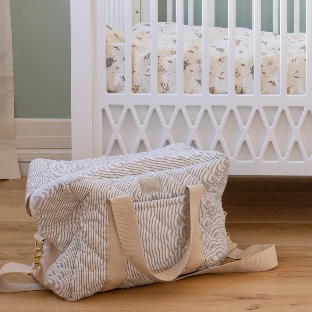 Sacs à langer avec sangles, grande taille - OCS - Classic Stripes Blue