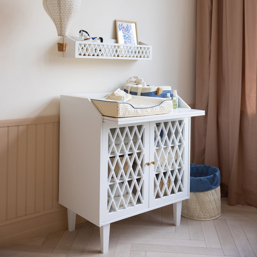 Harlequin Table à langer, FSC Mix - Blanc