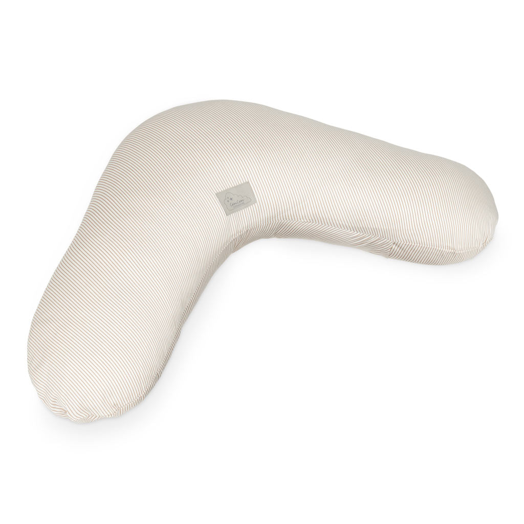 Housse pour coussin d'allaitement - GOTS Classic Stripes Camel