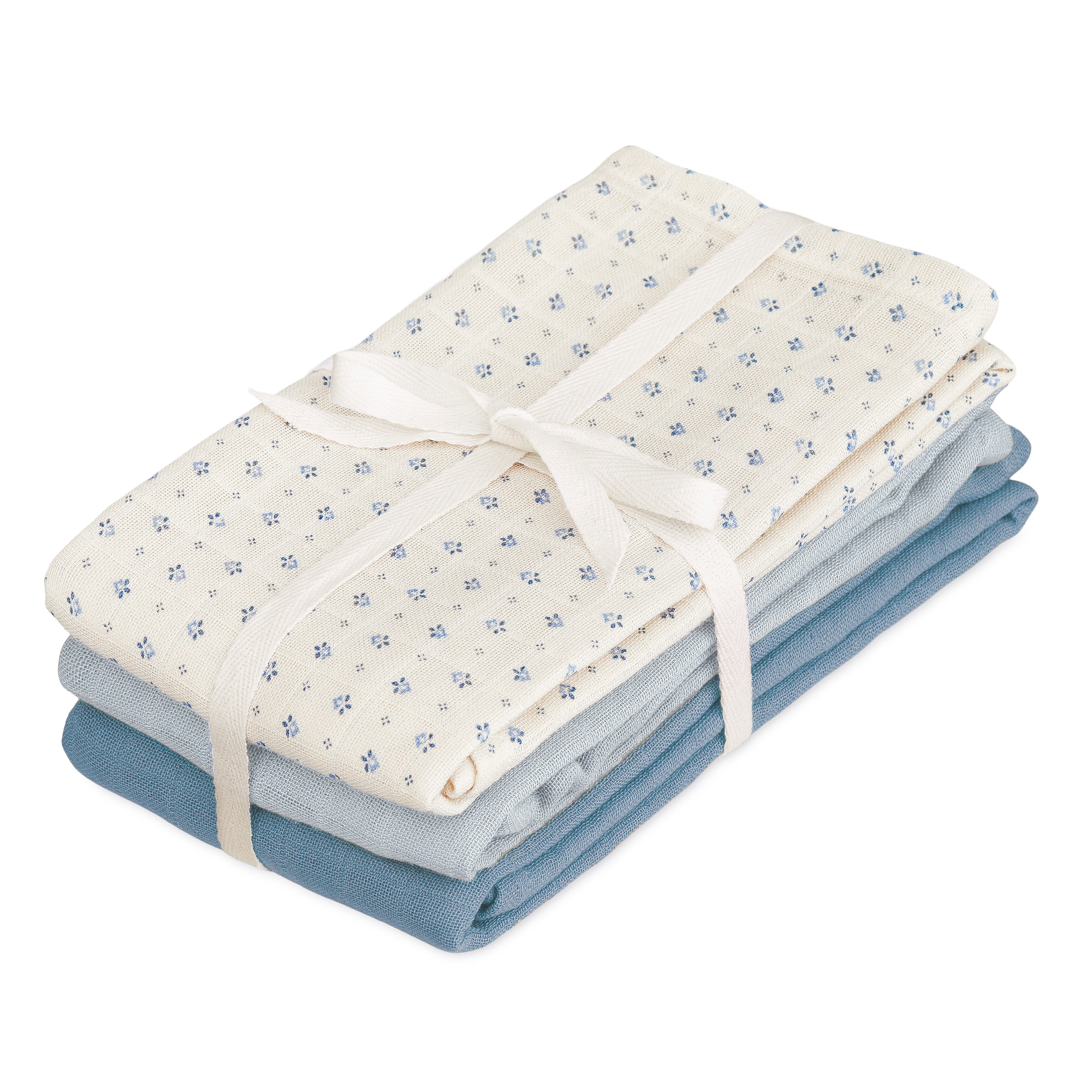 Lingettes de Toilette en Mousseline, set de 3 - GOTS - Caprice