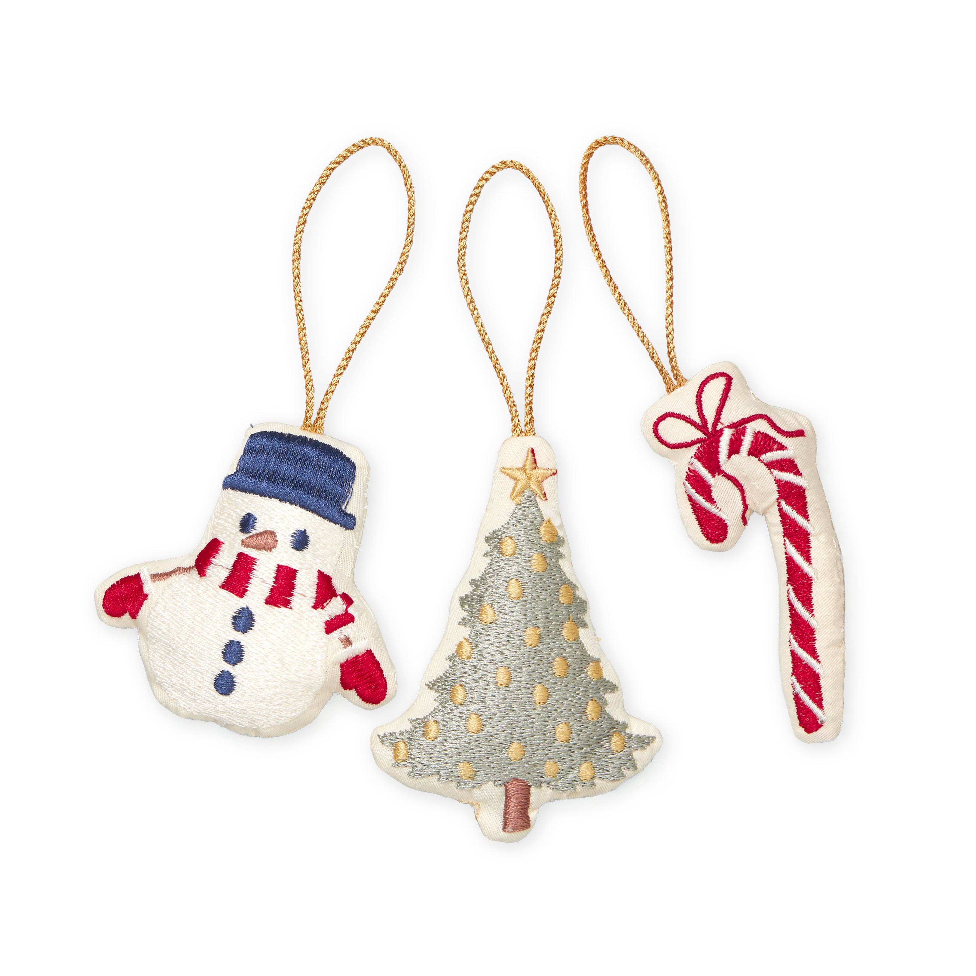 Ensemble D'Ornements De Noël - GOTS - Bonhomme De Neige