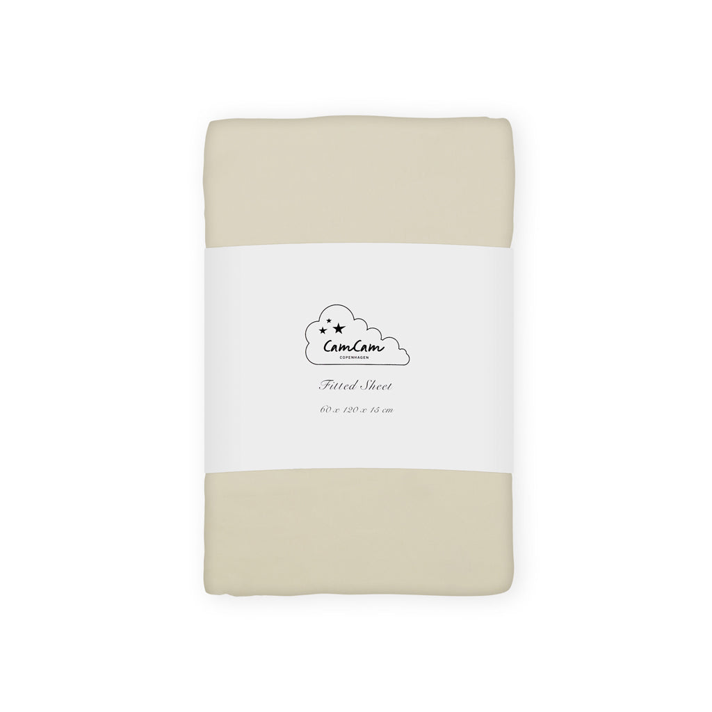 Drap-housse, 60x120x15cm GOTS Praline