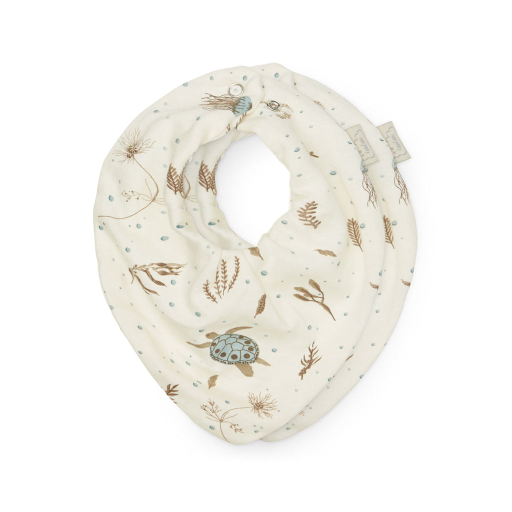 Bavoir Bandana, Jersey, set de 2 - GOTS - Sea Garden