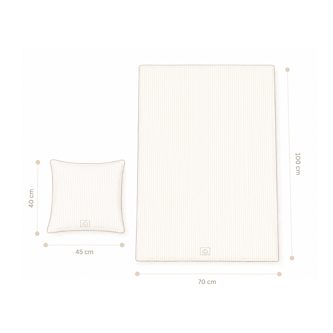 Embroidered Baby Bedding Set, 70x100cm - GOTS - Vintage Toys