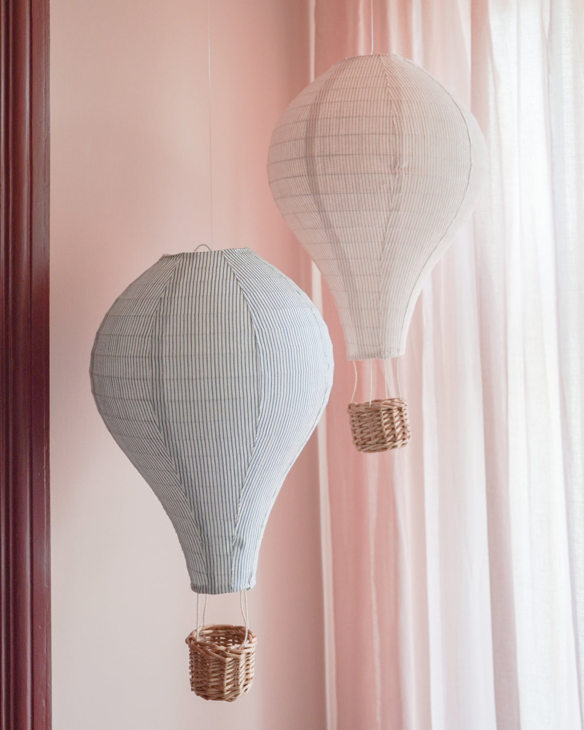 Abat-jour, Montgolfière - Classic Stripes Rose