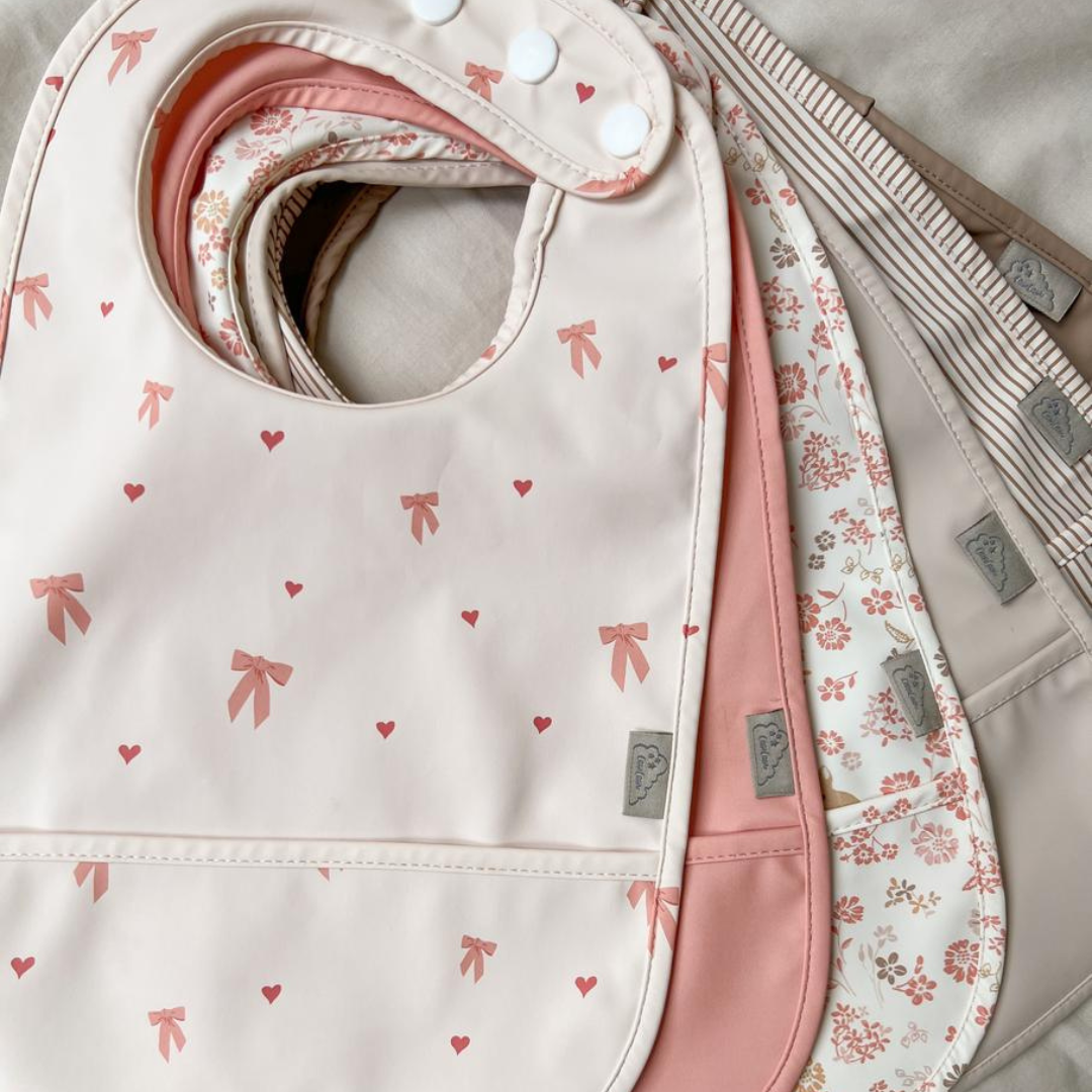 Bavoir avec poche, set de 2 - Bows