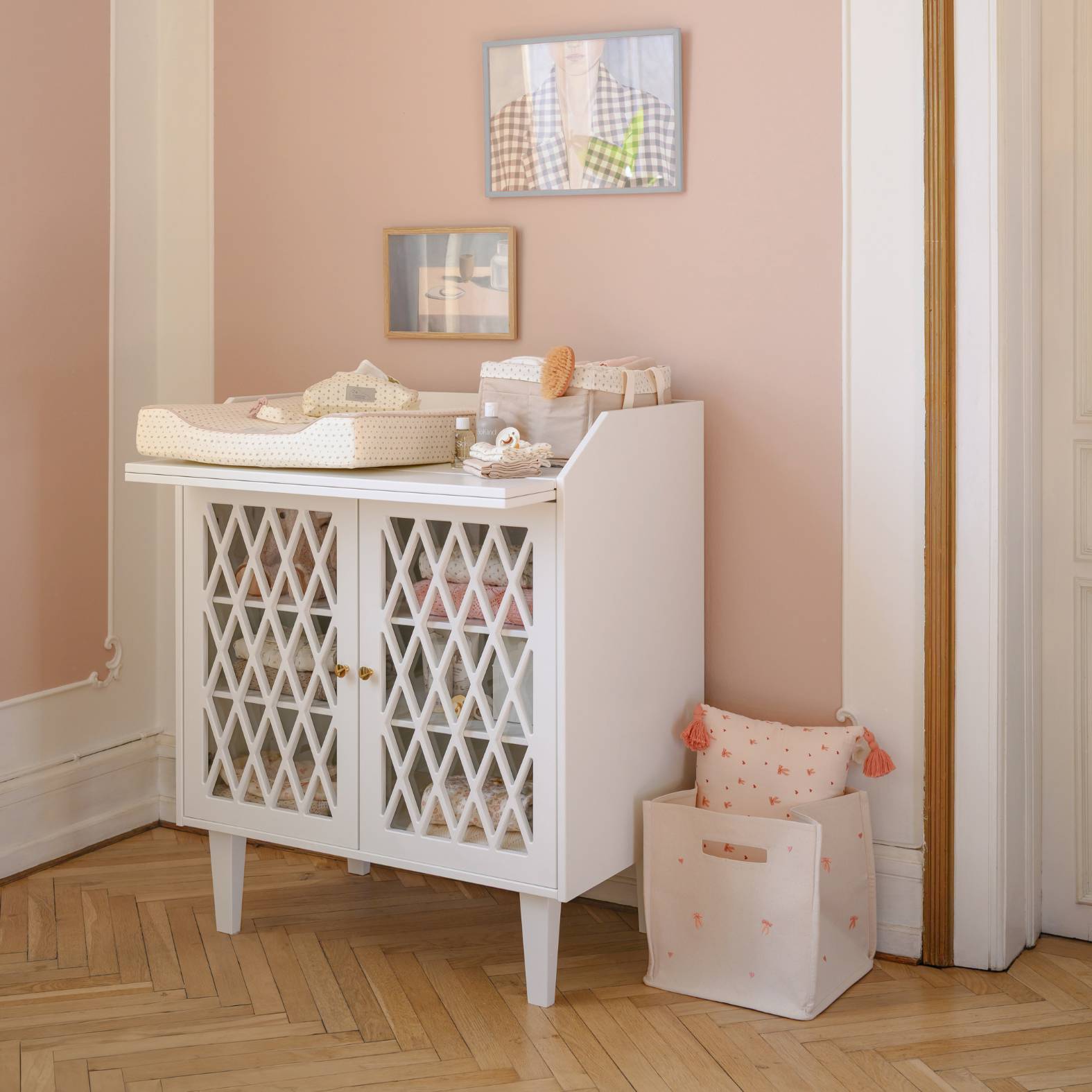 Table à langer Harlequin - Blanc