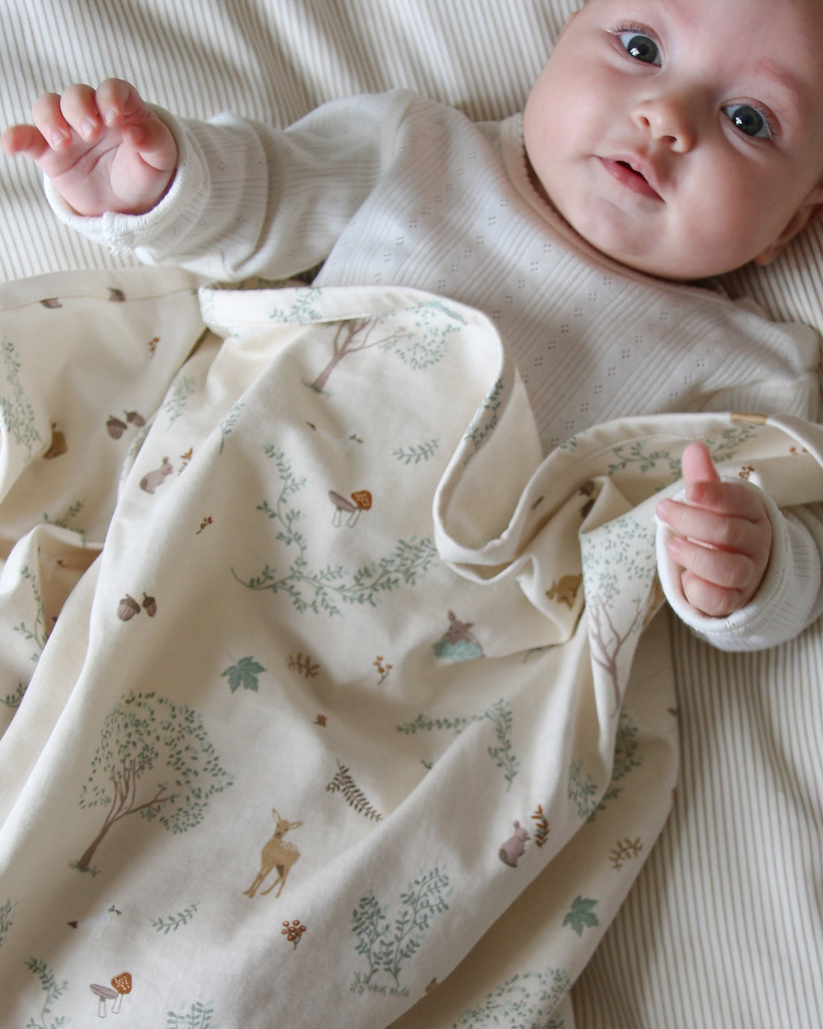 Jersey Swaddle - GOTS - Woodland