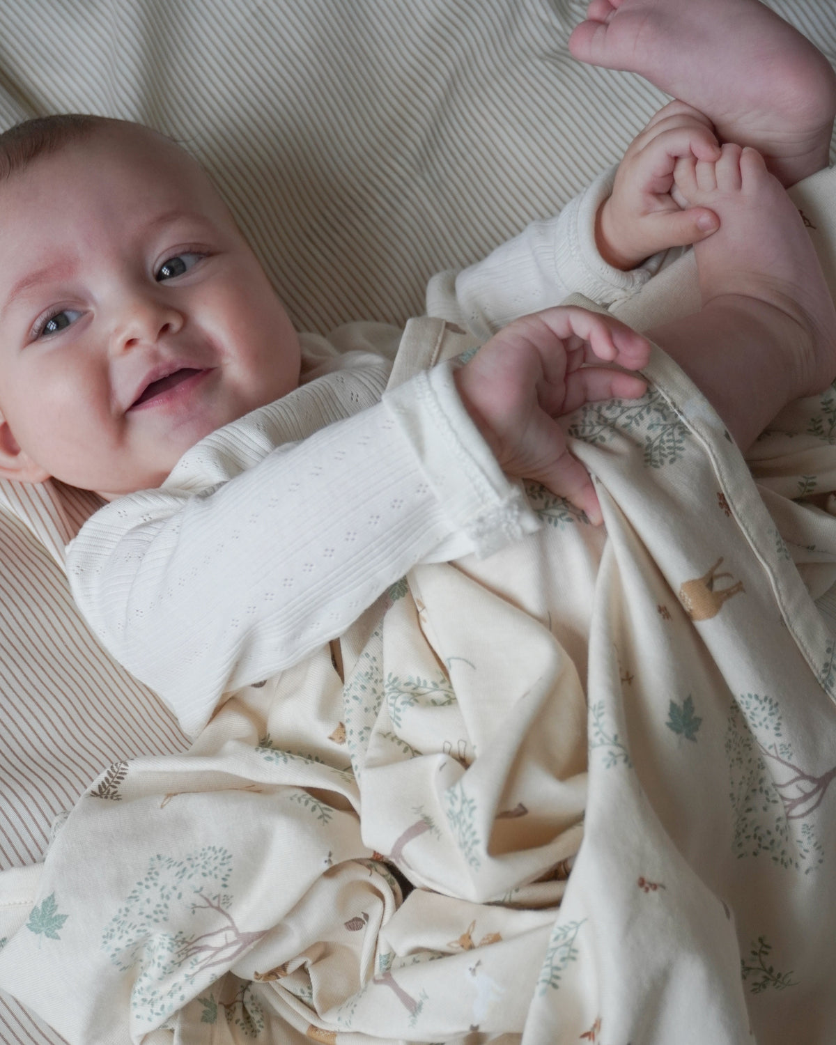 Jersey Swaddle - GOTS - Woodland