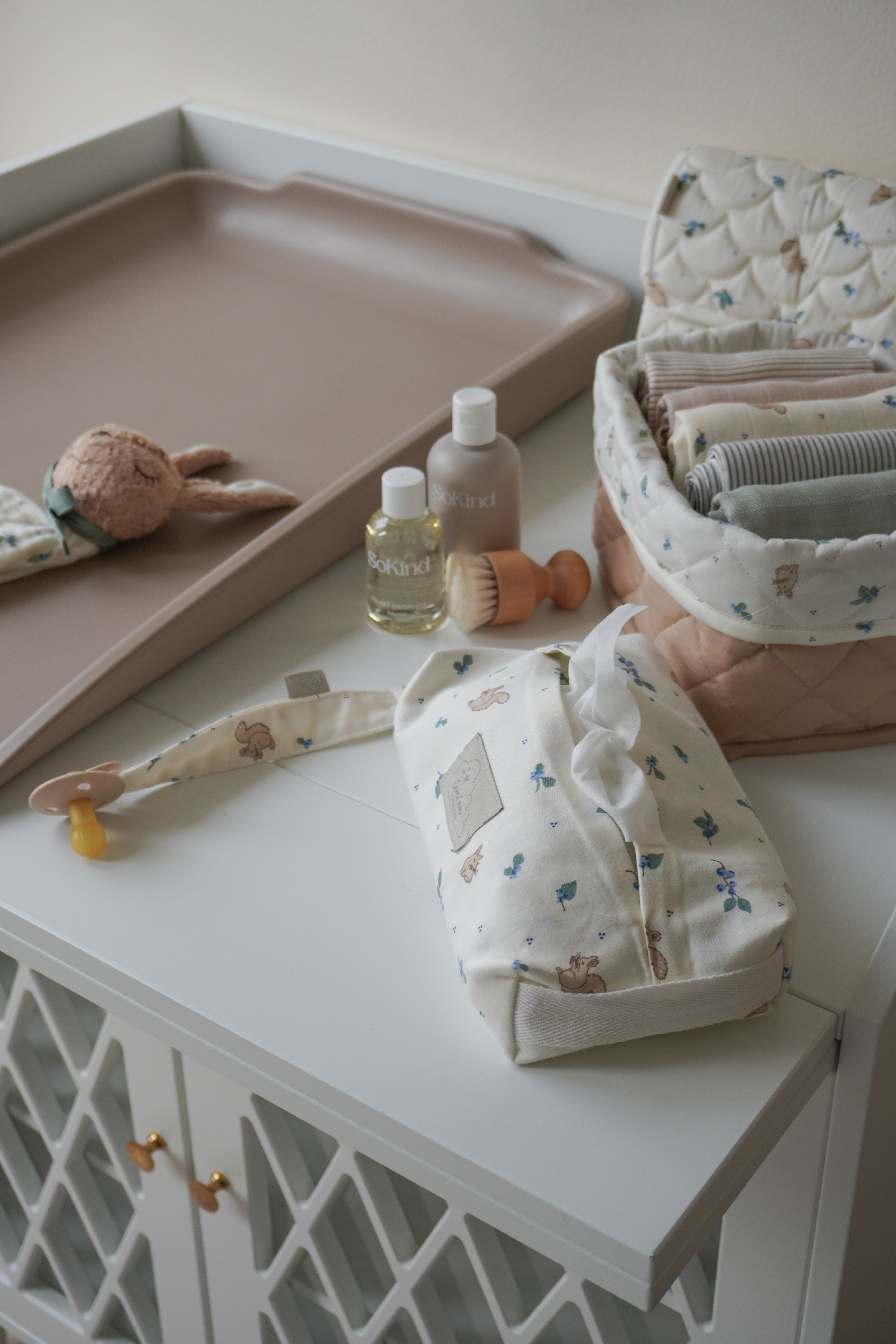 Wet Wipe Cover - GOTS - Blueberries