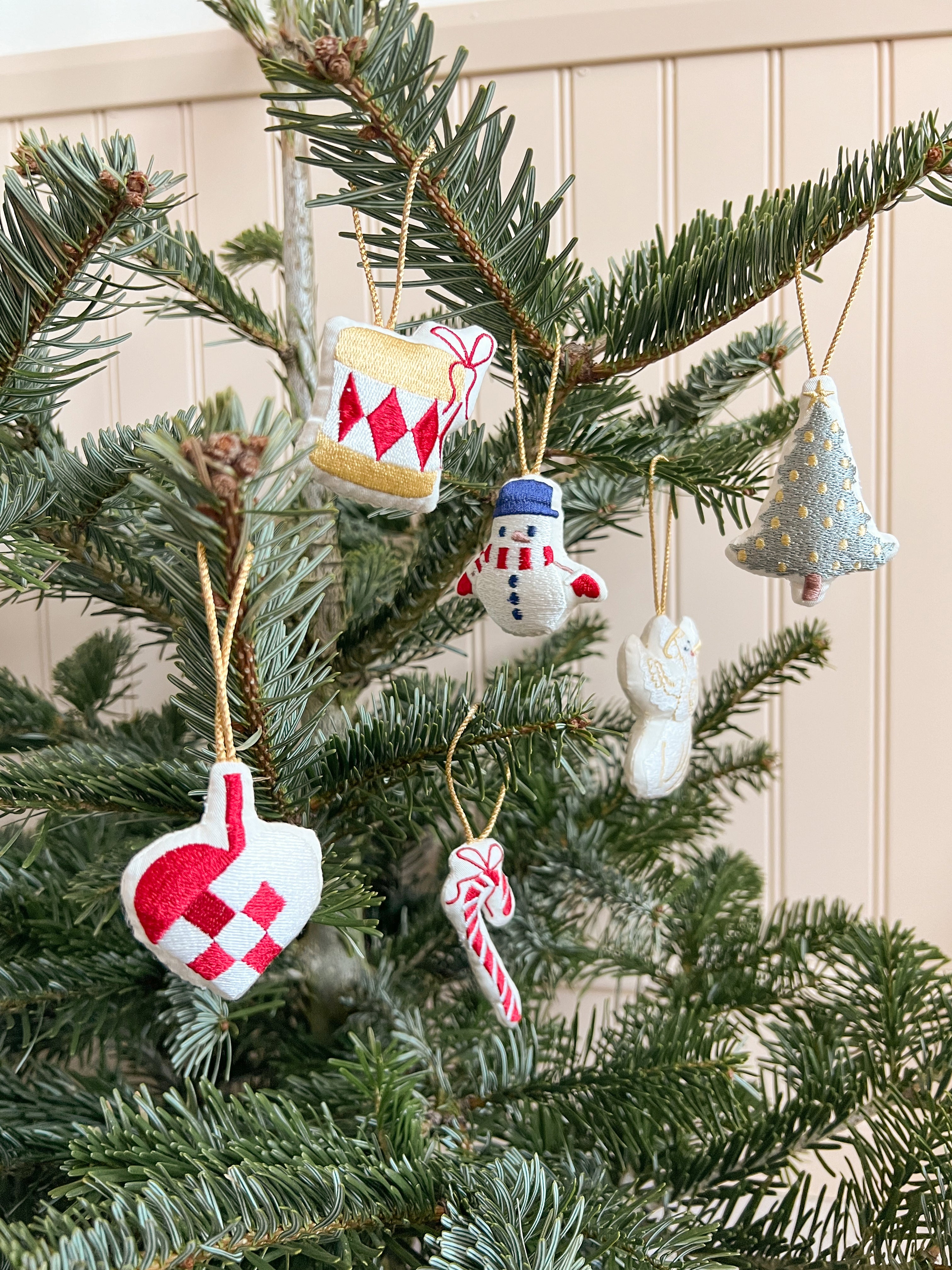 Ensemble D'Ornements De Noël - GOTS - Bonhomme De Neige