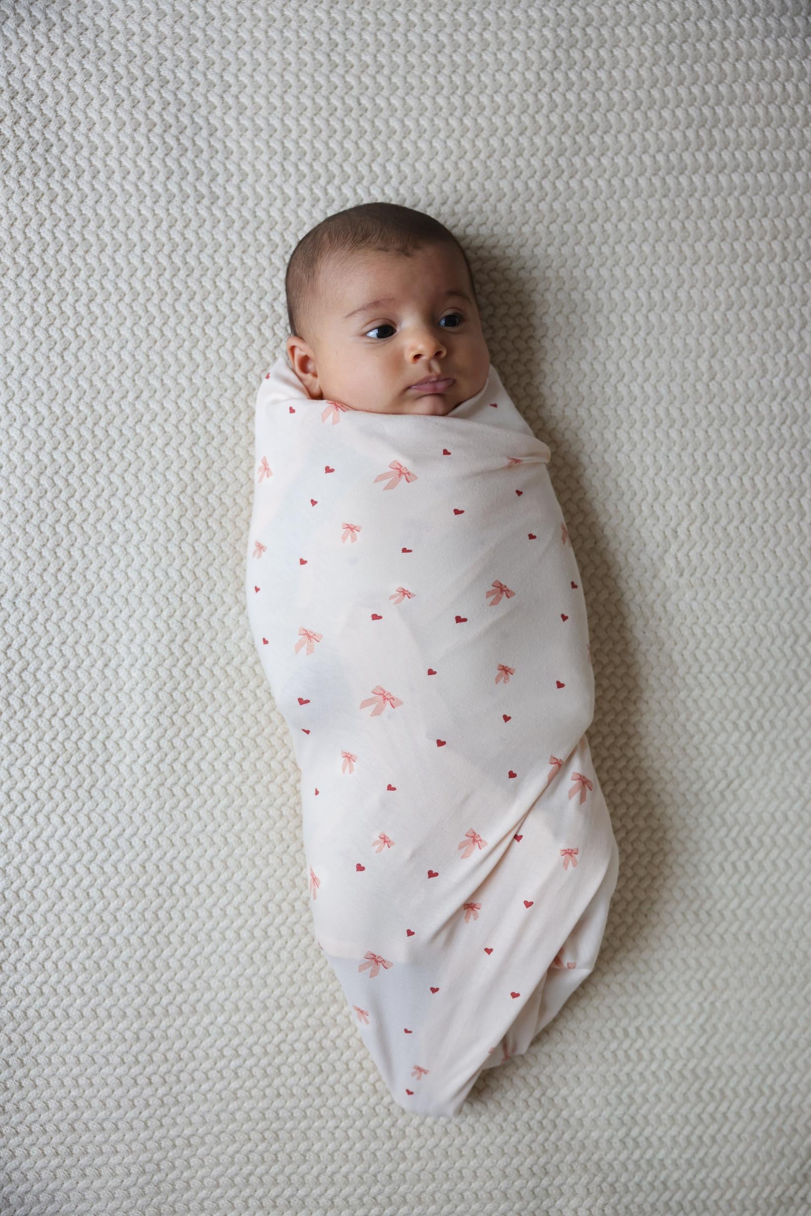 Jersey Swaddle - GOTS - Bows