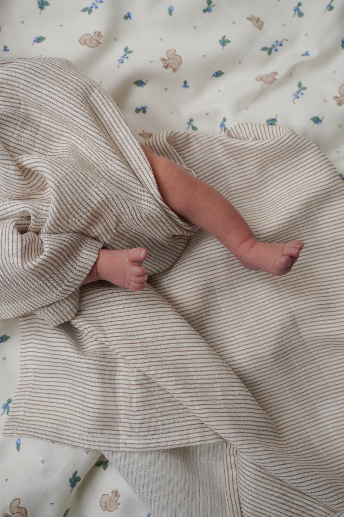 Muslin Cloth, Printed, 2-pack - GOTS Classic Stripes Camel