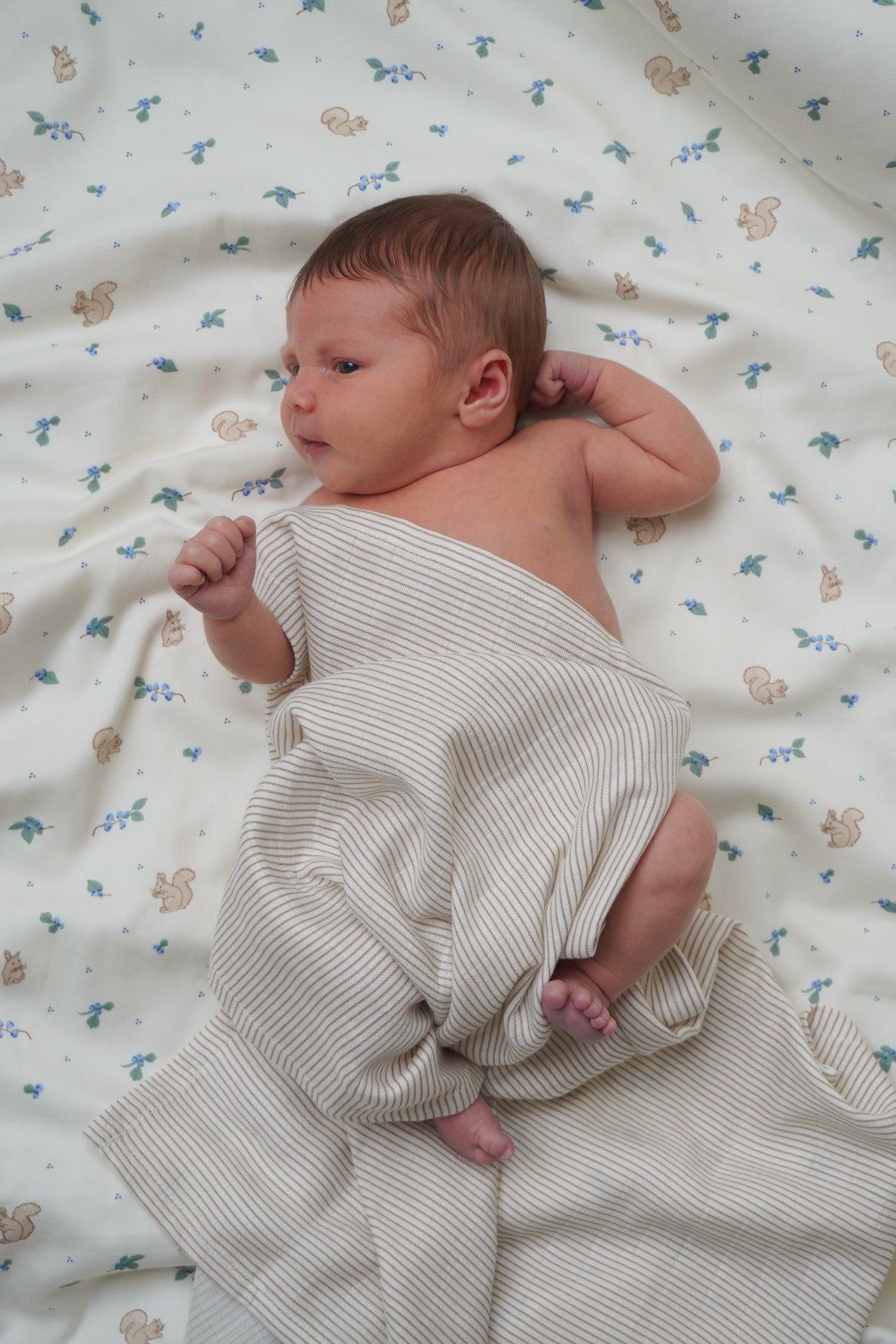 Swaddle - GOTS Classic Stripes Camel