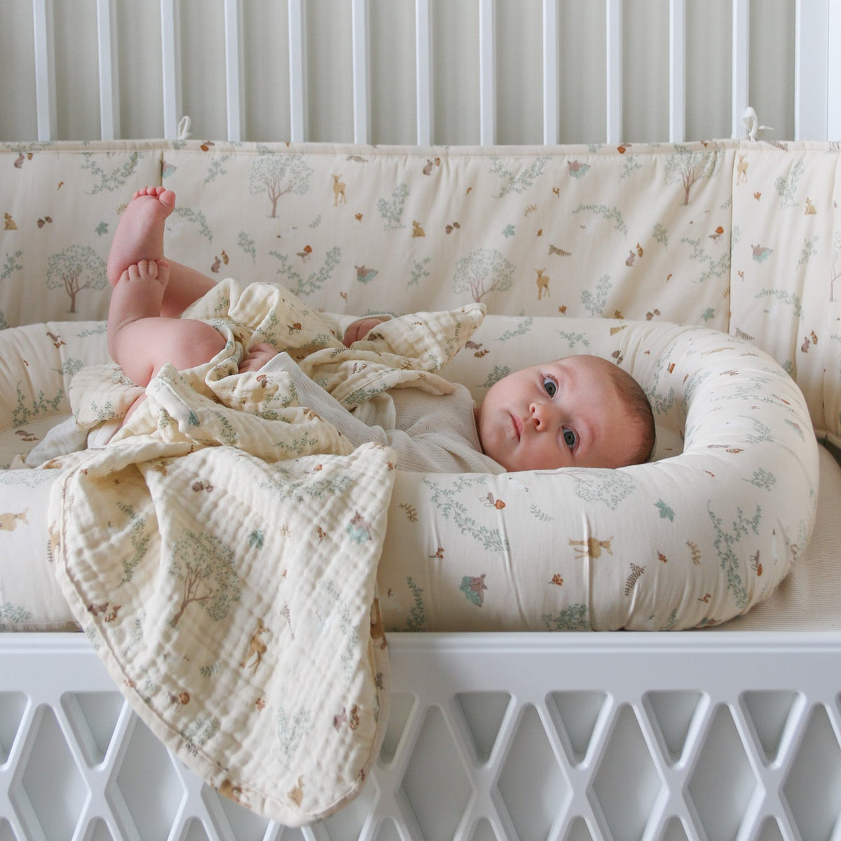 Muslin Baby Blanket - GOTS - Woodland