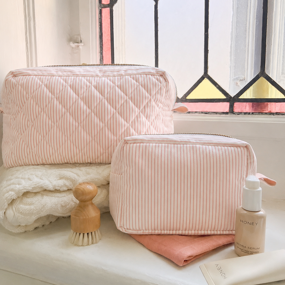 Toiletry Bag - OCS - Classic Stripes Rose