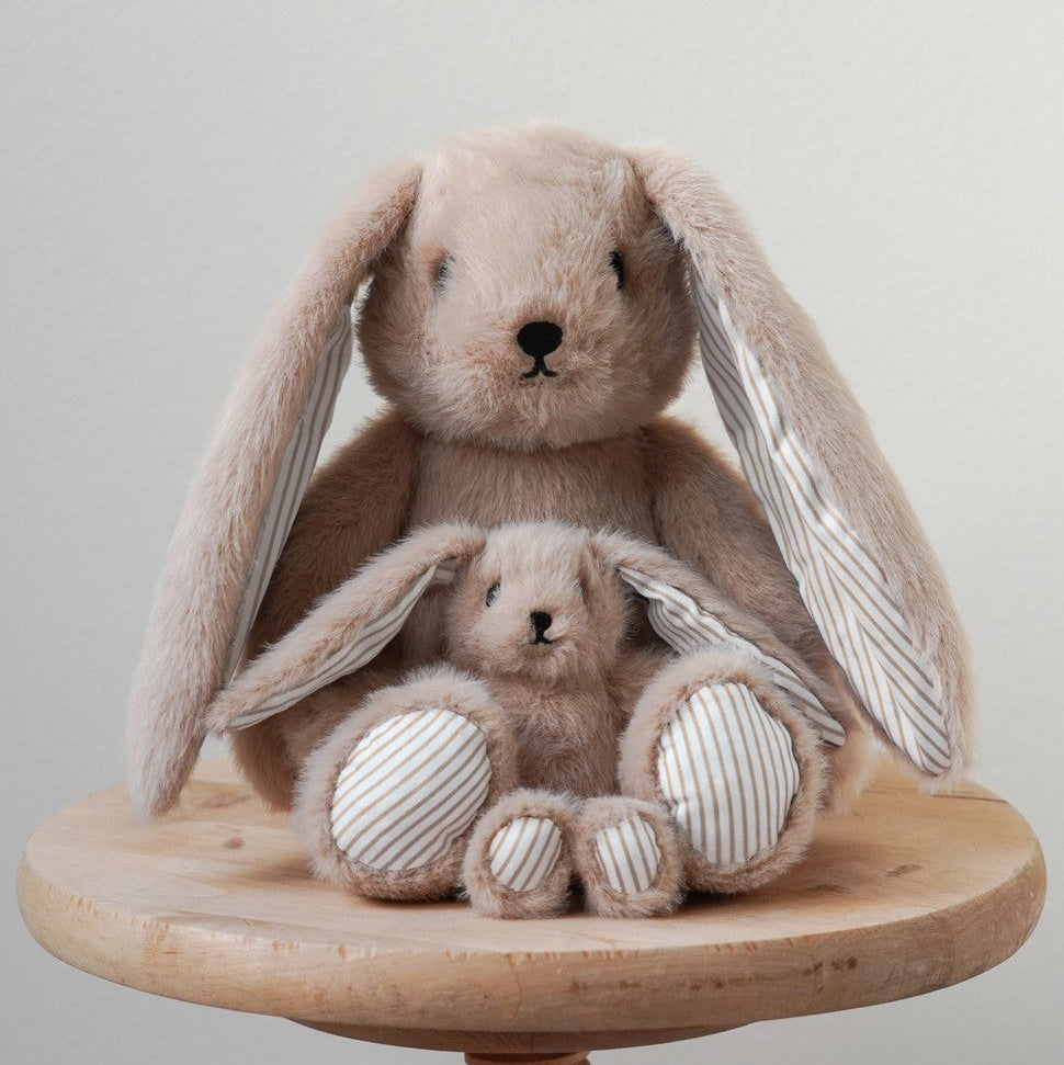 Peluche Elva lapin - Latte/Classic Stripes Camel