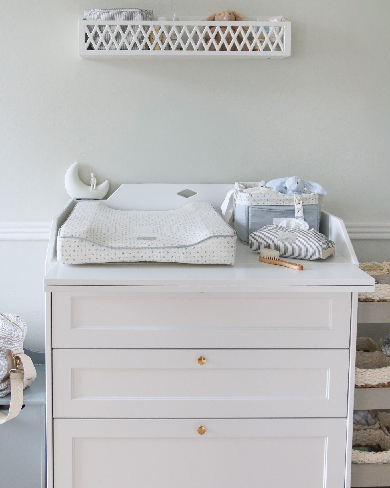 Luca Changing Table Dresser - White