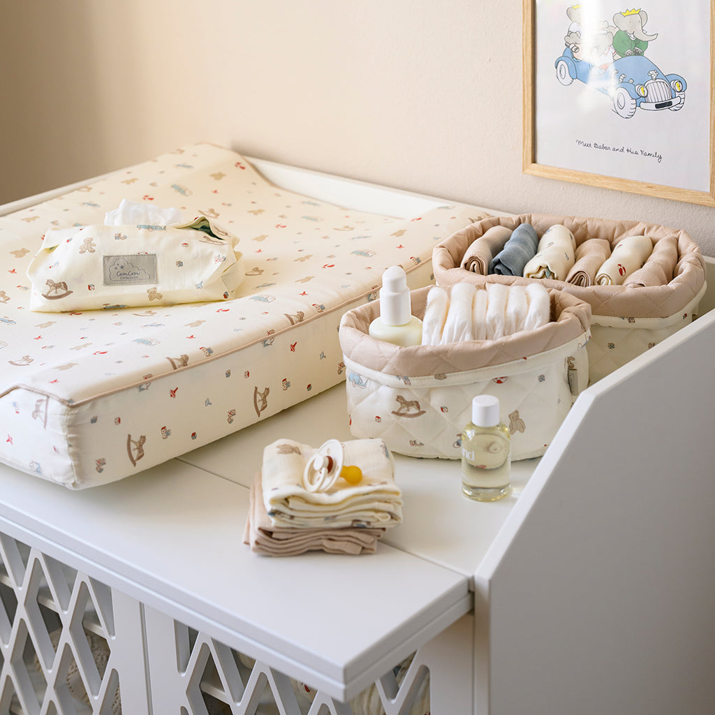 Quilted Storage Basket, Set of Two - OCS - Vintage Toys