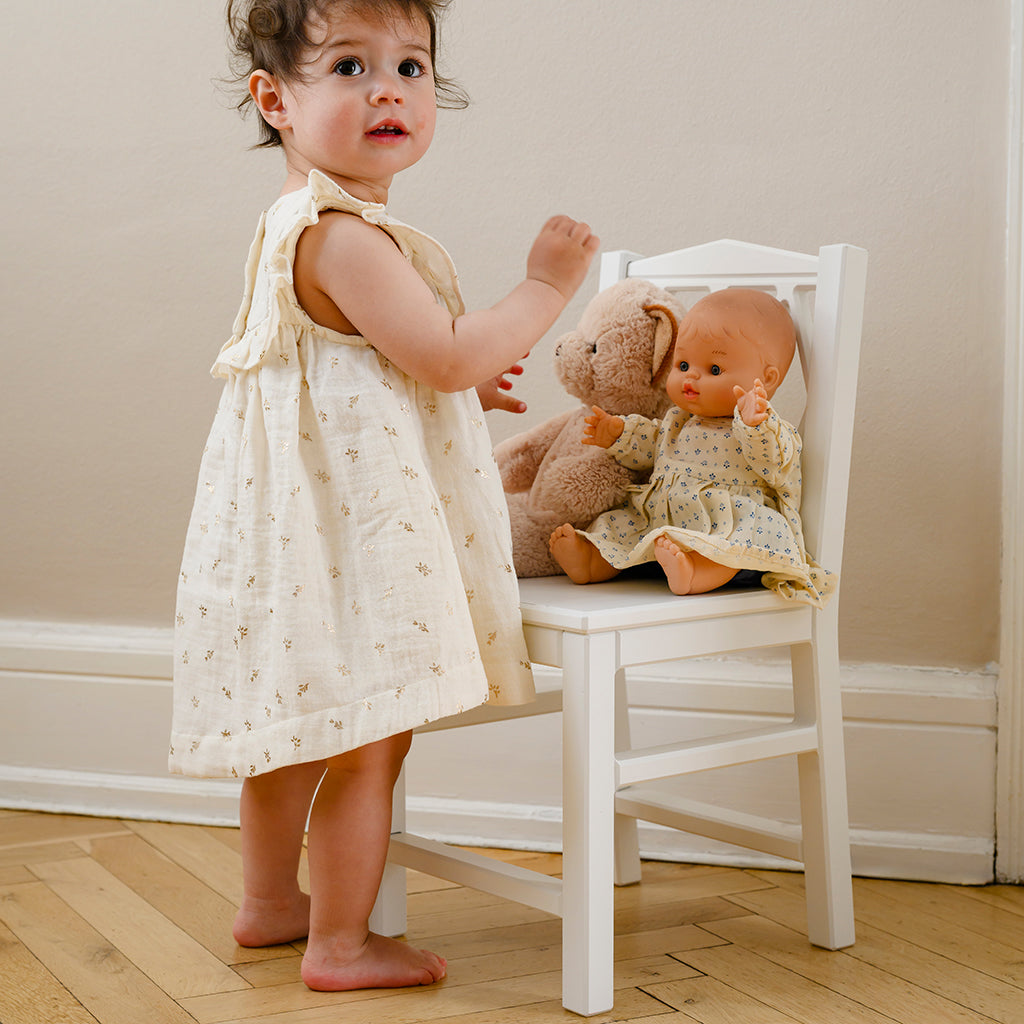 Robe Betty - GOTS - Gold Flower