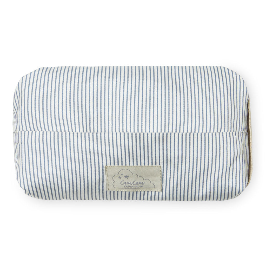 Etui à lingettes - Rayures classiques GOTS Bleu
