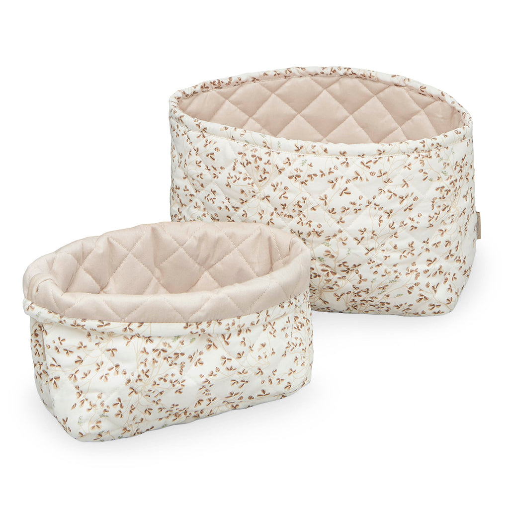 Paniers de rangement matelassés - Set de deux - OCS Lierre/Amande