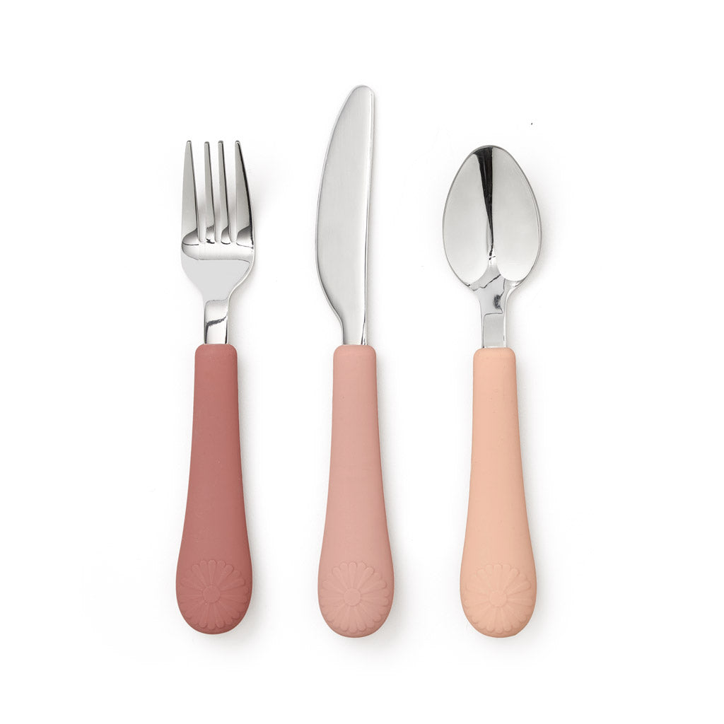 Set de couverts Flower enfant - Mixe de roses