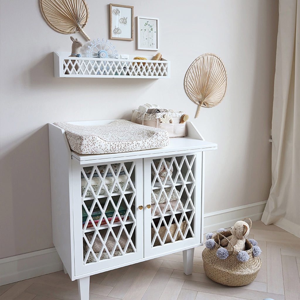 Harlequin Table à langer, FSC Mix - Blanc