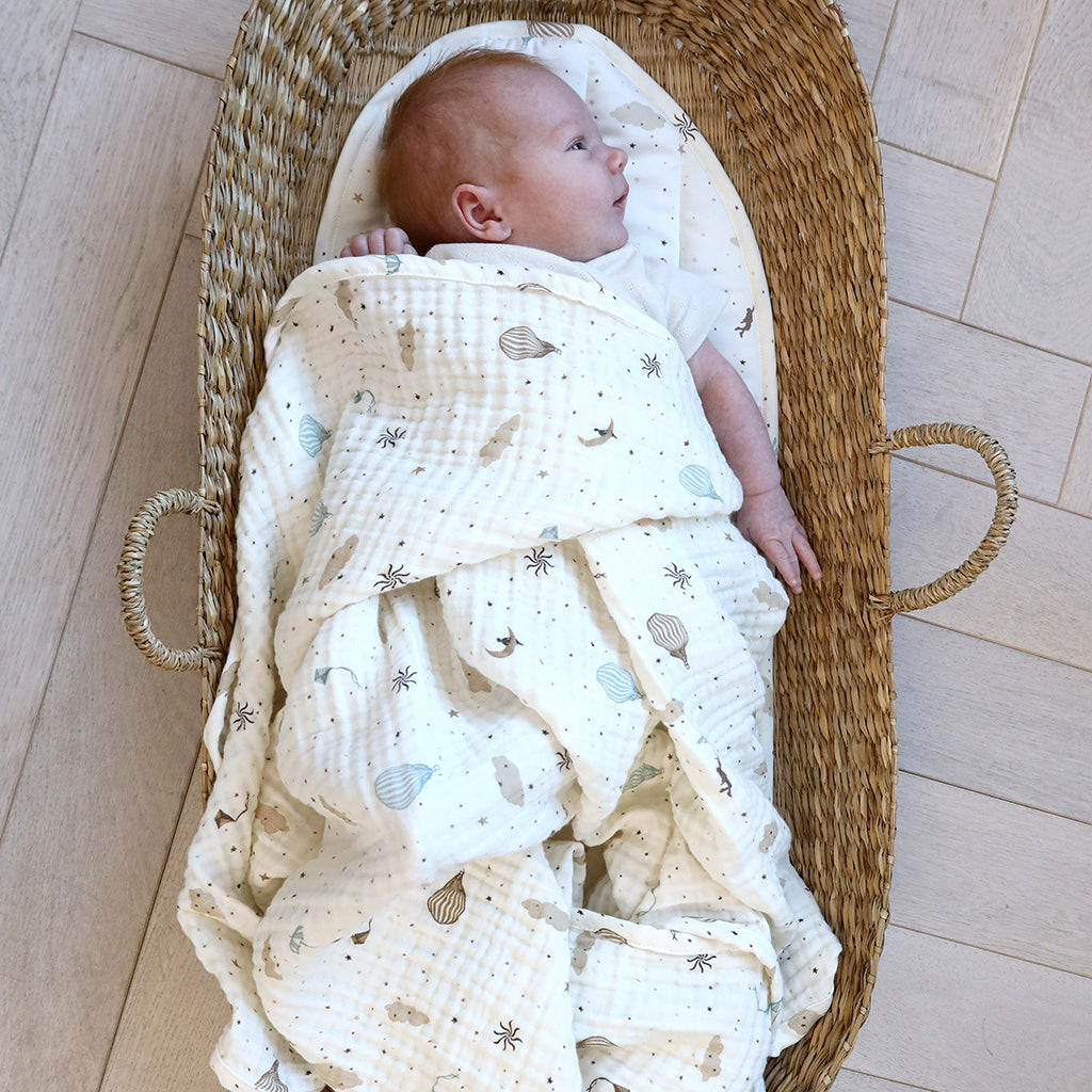 Couverture bébé, mousseline - GOTS Dreamland