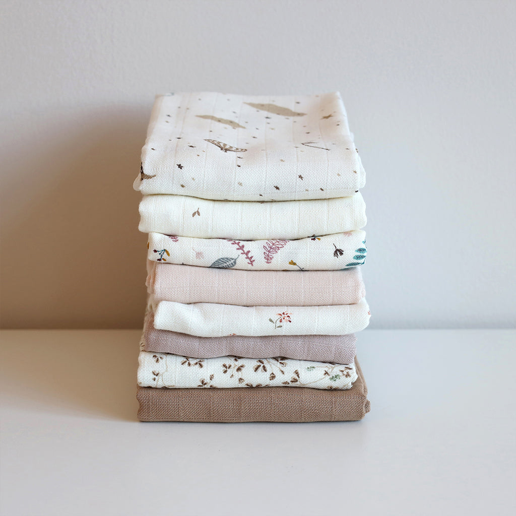 Langes en mousseline, imprimés, set de 2 - GOTS Dreamland