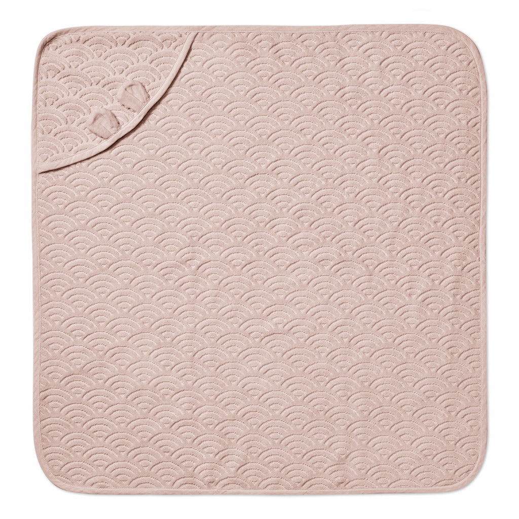 Towel, Baby, hooded w/ ears - GOTS Dusty Rose