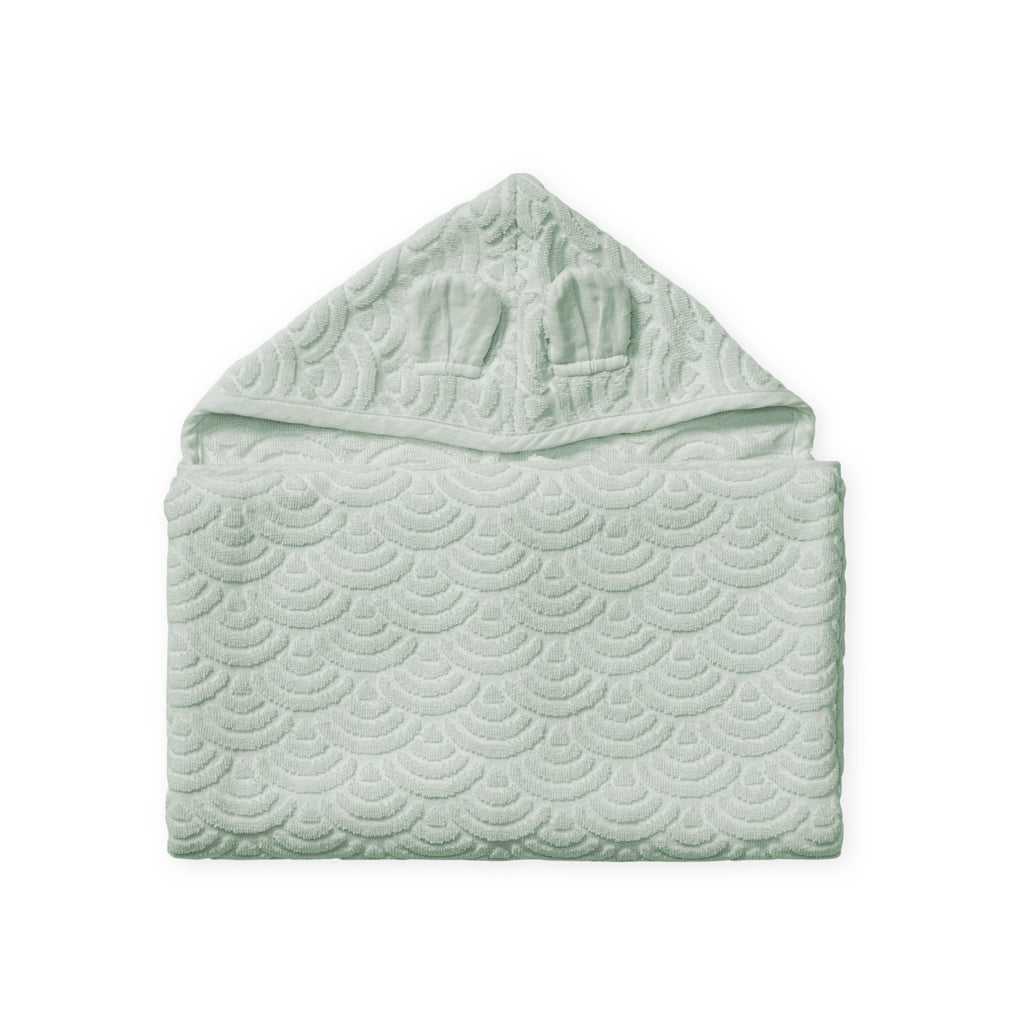 Towel, Junior, Hooded w/ ears - GOTS Dusty Green