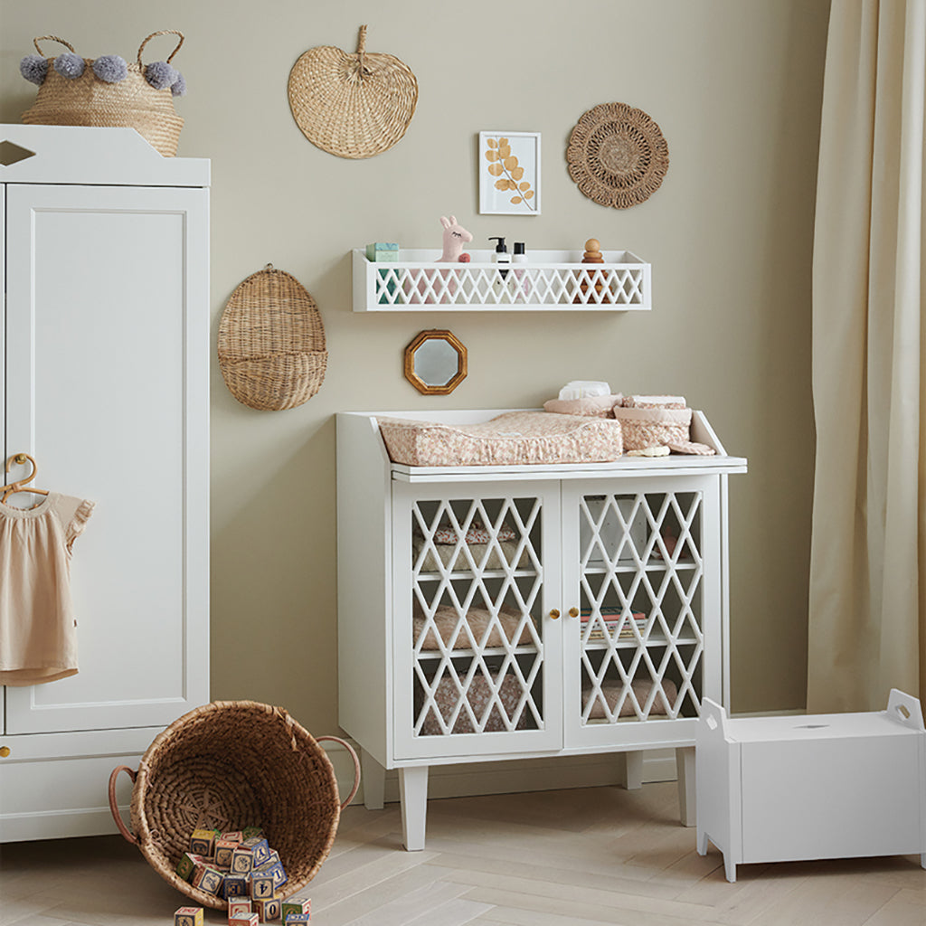 Harlequin Table à langer, FSC Mix - Blanc