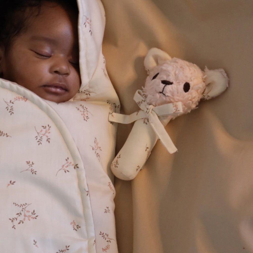Petite Bear Rattle - OSC Coral
