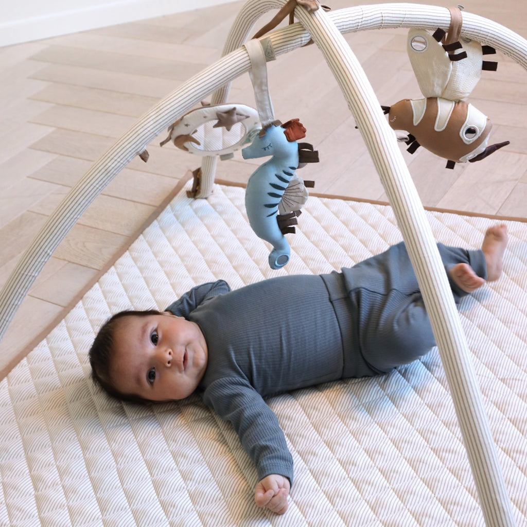 Baby Gym en tissu - OCS Classic Stripes Camel