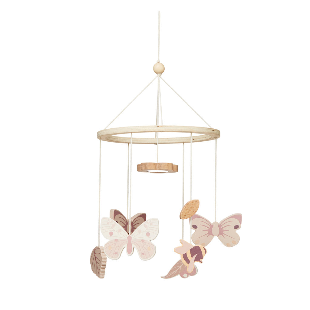 Mobile de lit en bois, FSC 100% - Butterflies