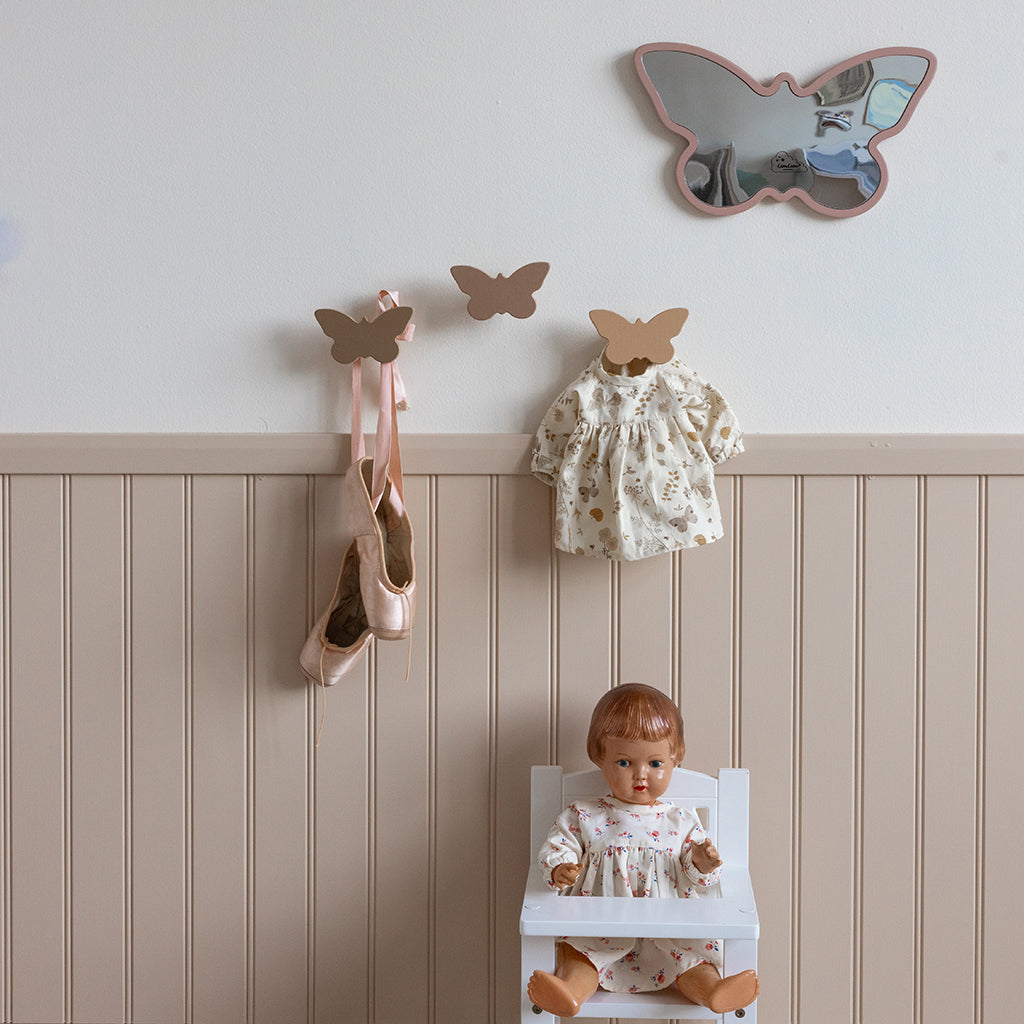 Crochets à papillons en bois, paquet de 3 - FSC 100%.
