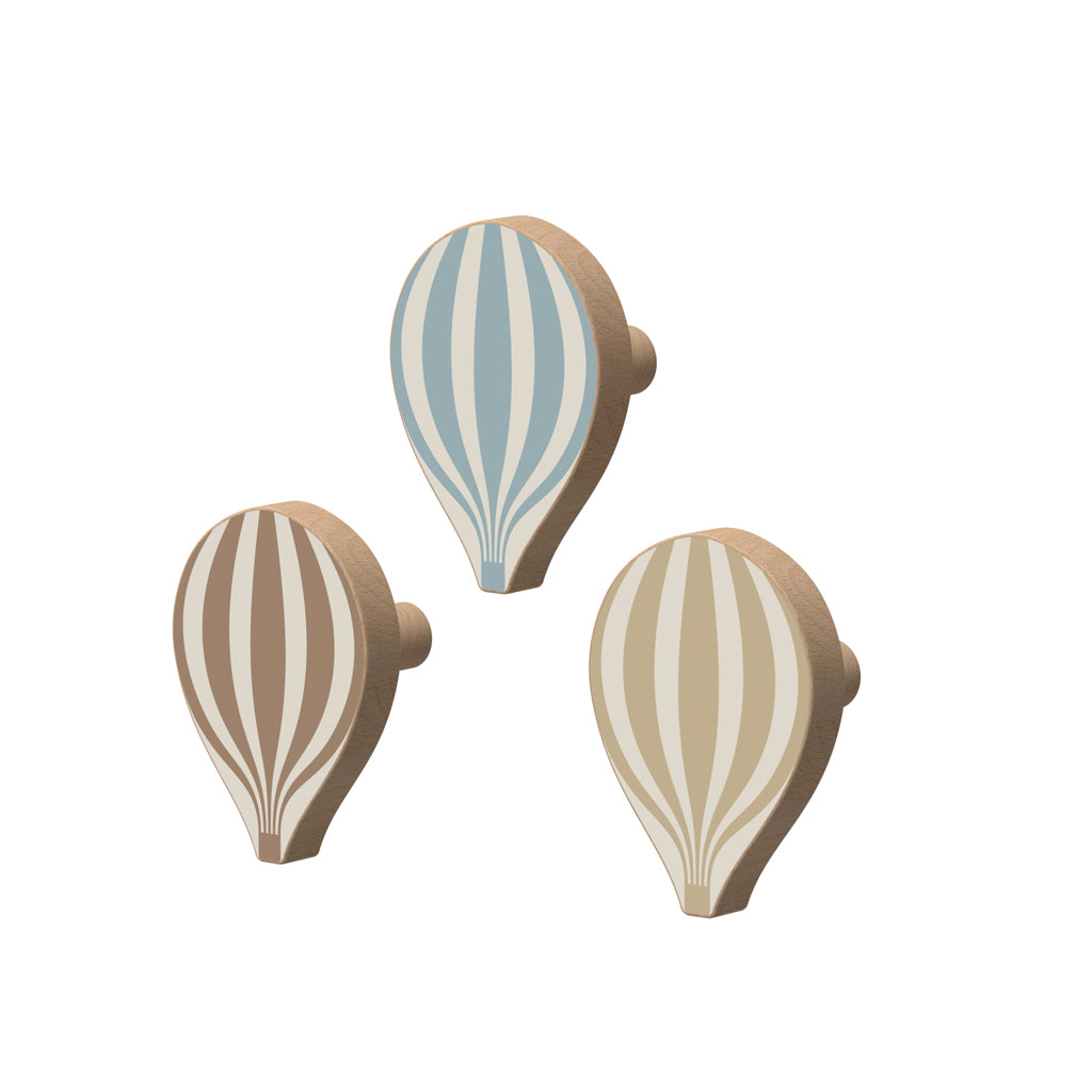 Patères Montgolfière, Lot de 3 - FSC 100%