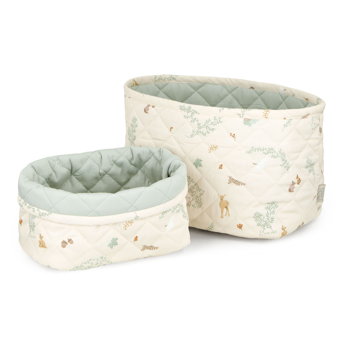 Panier de rangement matelassé - Lot de deux - OCS - Woodland