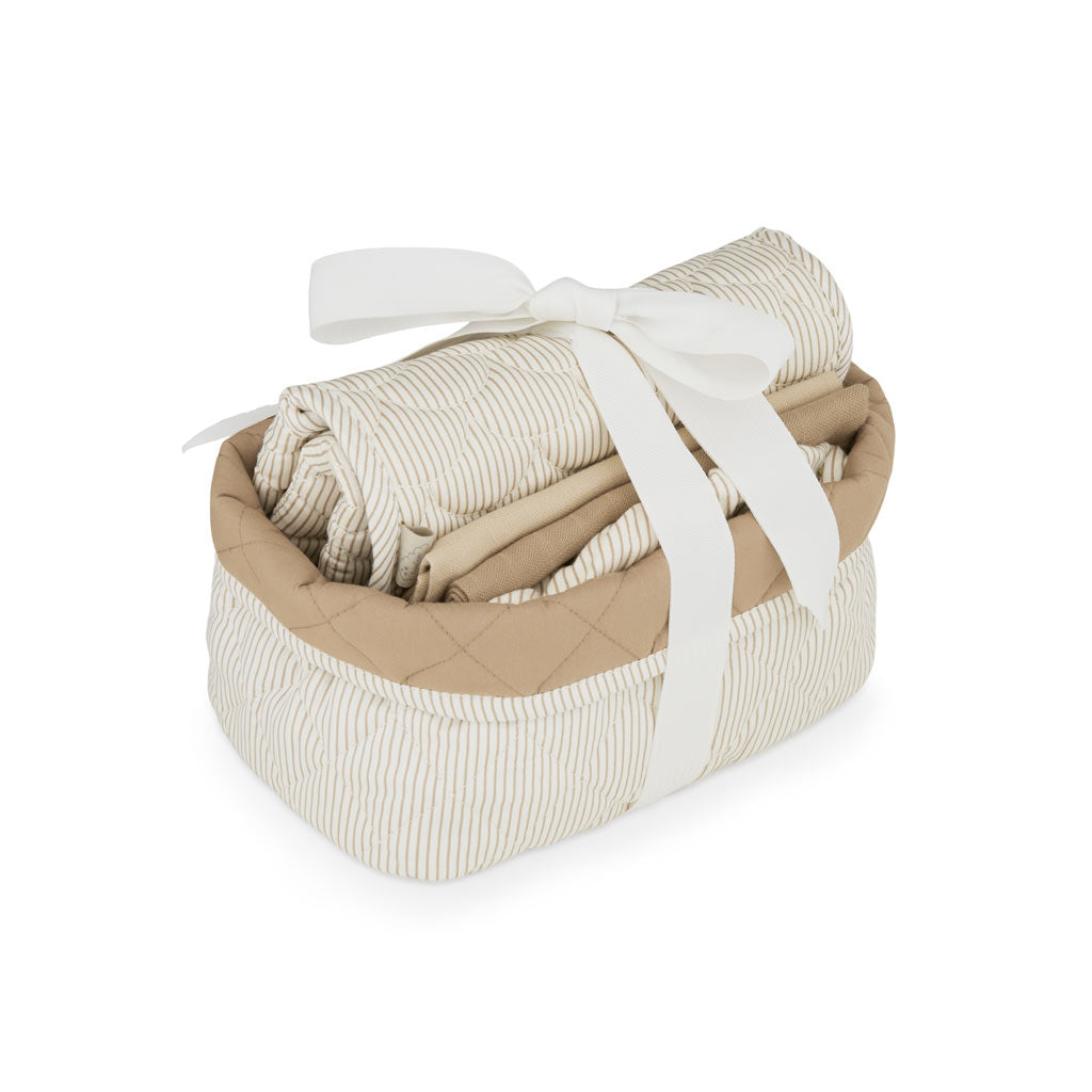 Cadeau de naissance - Set de soins pour bébé - Classic Stripes Camel