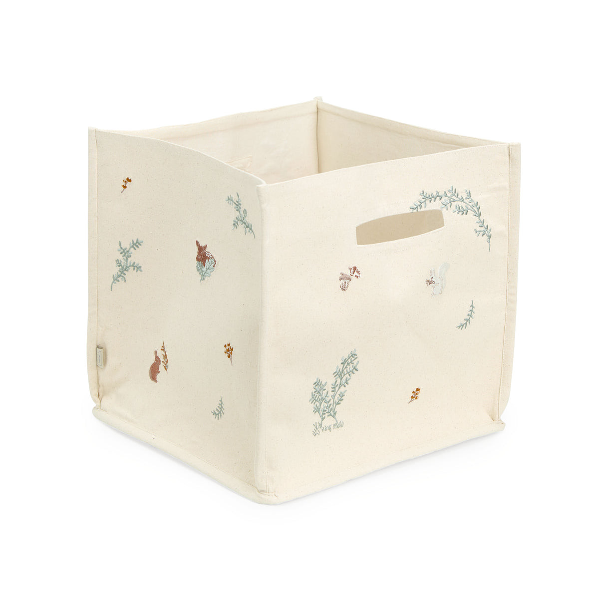 Panier de rangement en toile de cotton - GOTS - Woodland