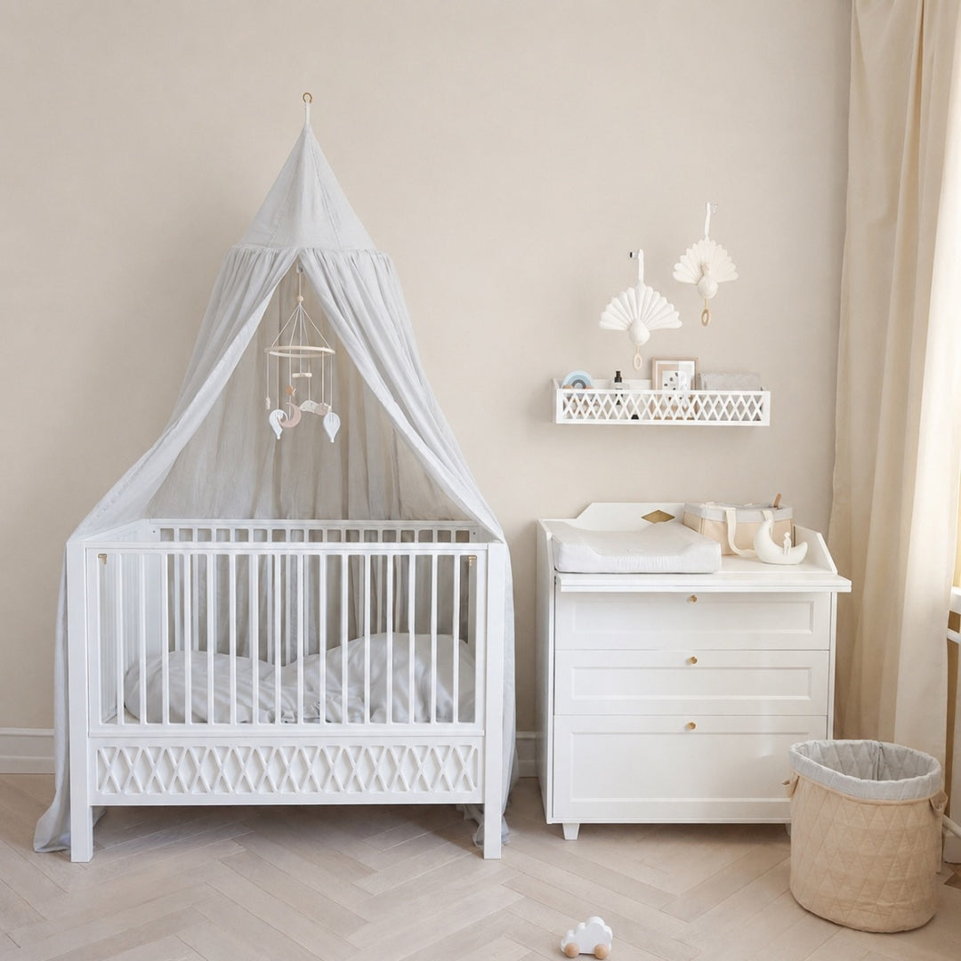 Luca Changing Table Dresser - White