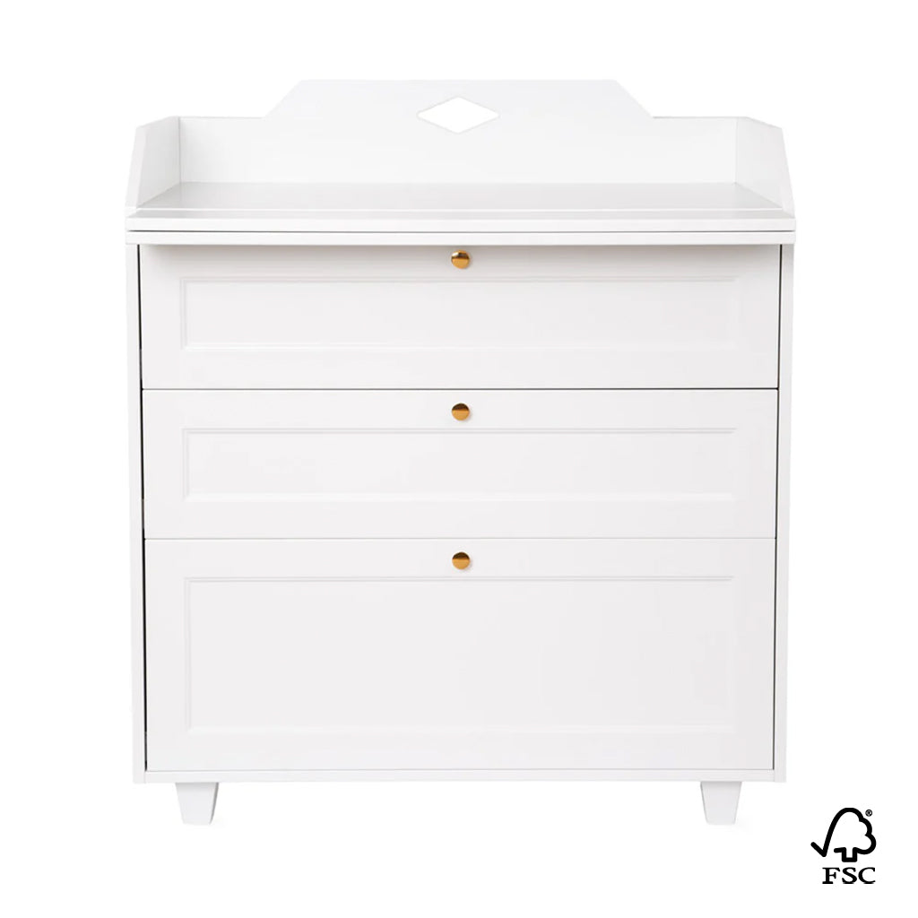 Luca Changing Table Dresser, FSC Mix - White