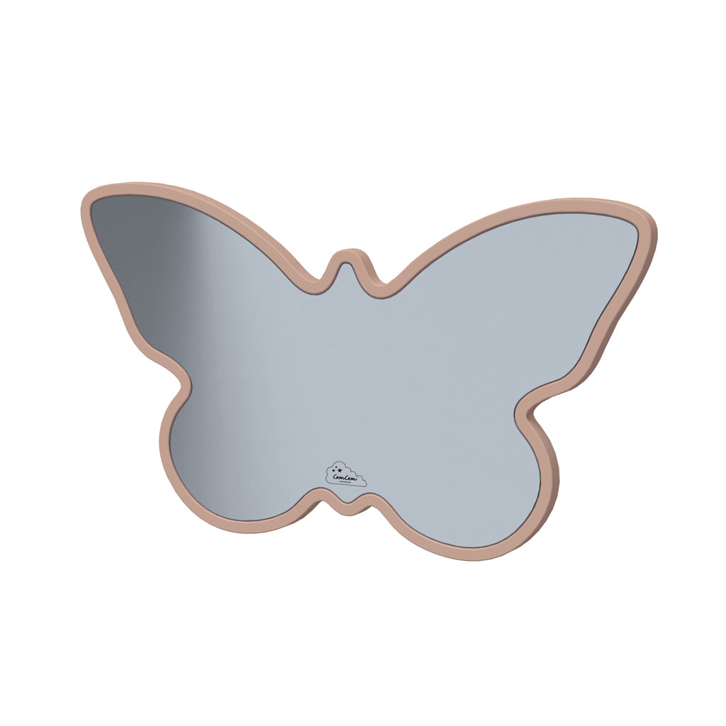 Miroir, papillon -FSC 100% - Vieux rose